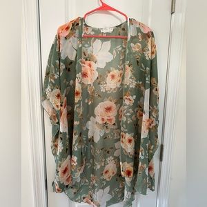 Emory Park Caley Open Front Woven - Green - Size M